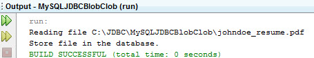 mysql jdbc blob example